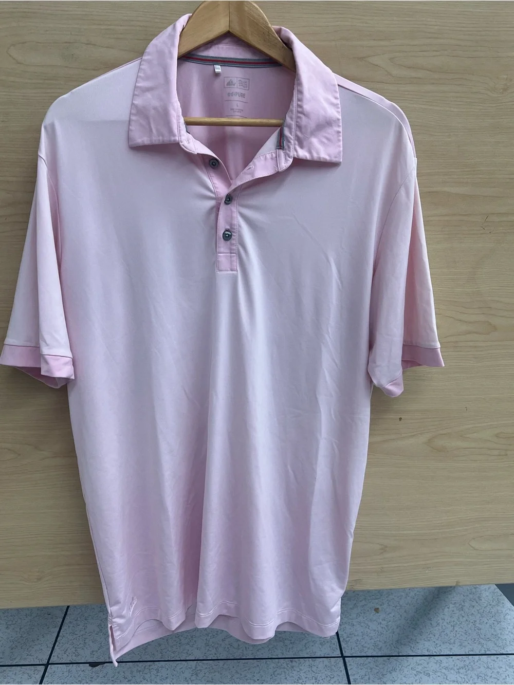 adidas Men's Light Pink Performance Polo